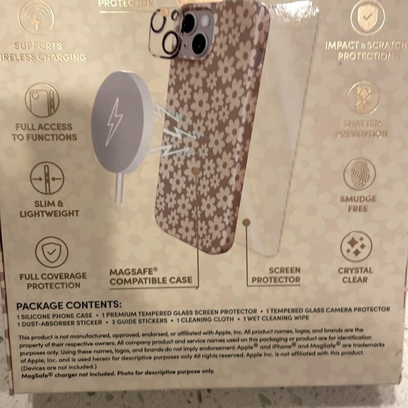 NIB🌼3-in-1🌼iPhone 15/14/13 Bundle🌼Phone Case,Screen Protector,Lens Protector - Picture 9 of 10